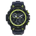 SF Neon Quartz Analog Digital Dial PU Strap Watch for Men - image number 0