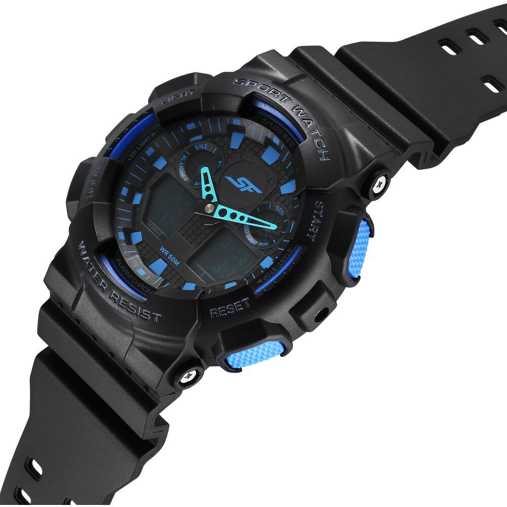 Buy Online SF Vigour Quartz Digital Analog Digital Black Dial With