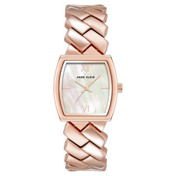 Anne Klein Quartz Analog Mother Of Pearl Dial Metal Strap Watch For Women