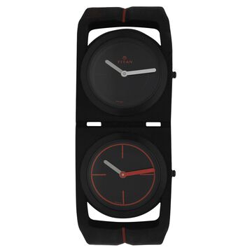 Titan Edge Black Dial Analog Silicone Strap watch for Men