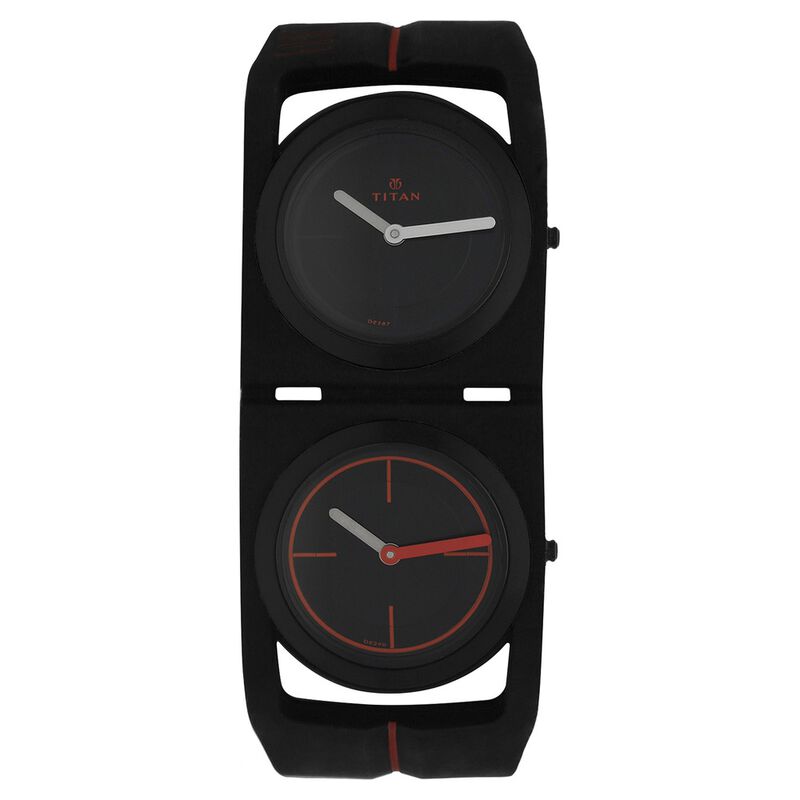 Titan Edge Black Dial Analog Silicone Strap watch for Men - image number 0