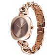 Vyb Spotlight By Fastrack Quartz Analog Brown Dial Rose Gold Metal Strap Watch For Girls - image number 4