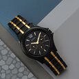 Titan Black and Gold Black Dial Quartz Multifunction Stainless Steel Strap watch for Men - image number 0