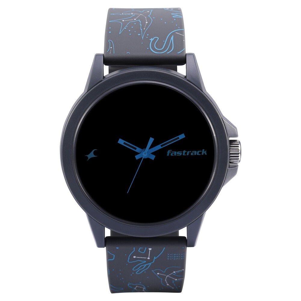 Fastrack black rubber watch shop