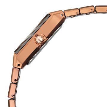 Vyb Nova By Fastrack Quartz Analog Brown Dial Brown Metal Strap Watch For Guys
