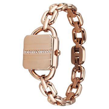 Vyb Prodigy By Fastrack Quartz Analog Maroon Dial Rose Gold Metal Strap Watch For Girls