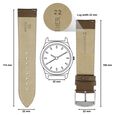 22 mm Brown Genuine Leather Strap for Men - image number 1