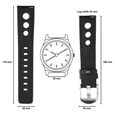 20 mm Black Genuine Leather Straps for Men - image number 1