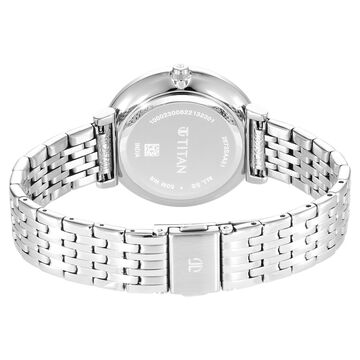Titan Workwear Blue Dial Analog with Date Stainless Steel Strap Watch for Women