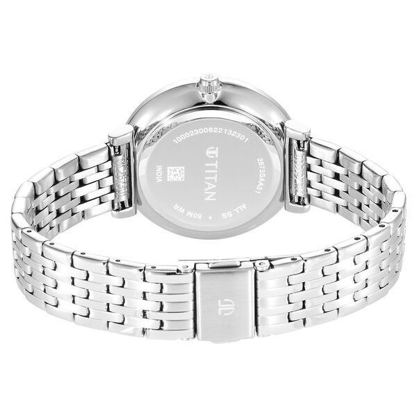 Titan Workwear Blue Dial Analog with Date Stainless Steel Strap Watch for Women - image number 4