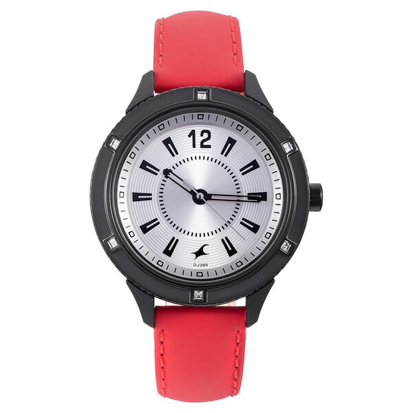 Fastrack Modular Quartz Analog Silver Dial Leather Strap Watch for Girls - image number 1