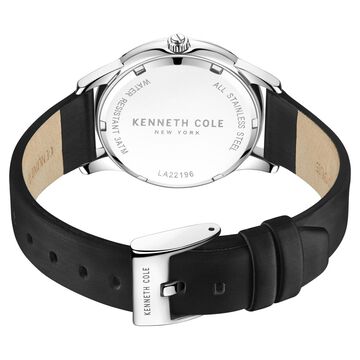 Kenneth Cole Quartz Analog Black Dial Leather Strap Watch for Women