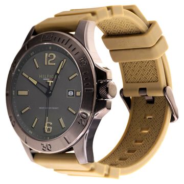 Tommy Hilfiger Quartz Analog Black Dial Leather Strap Watch for Men