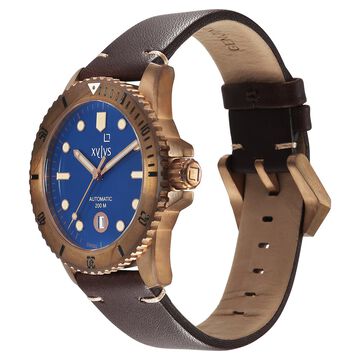 Xylys Mariana Swiss Analog with Date Blue Dial Geniune Leather Strap Watch For Men