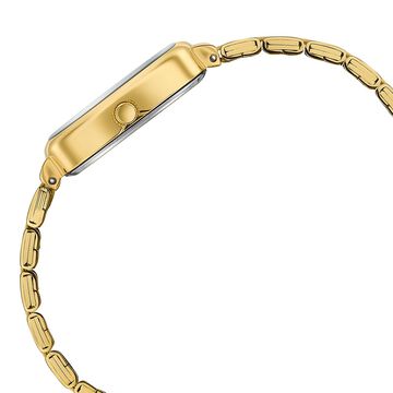 Sonata Festive Quartz Analog Mother Of Pearl Dial Gold Metal Strap Watch For Women