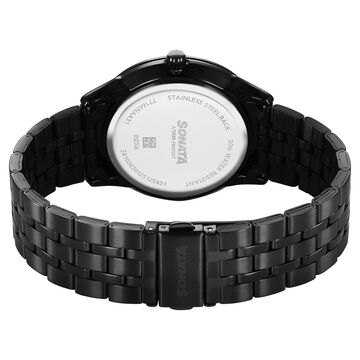 Sonata Eternia Quartz Analog with Date Black Dial Metal Strap Watch For Men