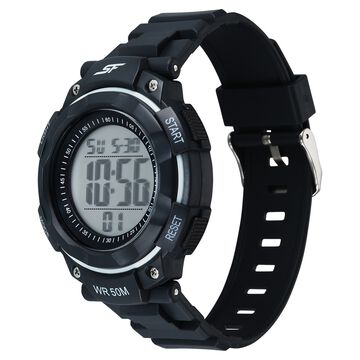 SF Digitals Digital Dial Black Strap Watch For Men