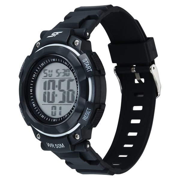 SF Digitals Digital Dial Black Strap Watch For Men - image number 1
