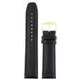 22 mm Black Genuine Leather Straps for Men - image number 0