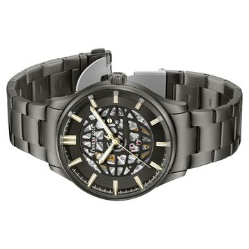Kenneth Cole Automatic Automatic Grey Dial Grey Stainless Steel Strap Watch For Men