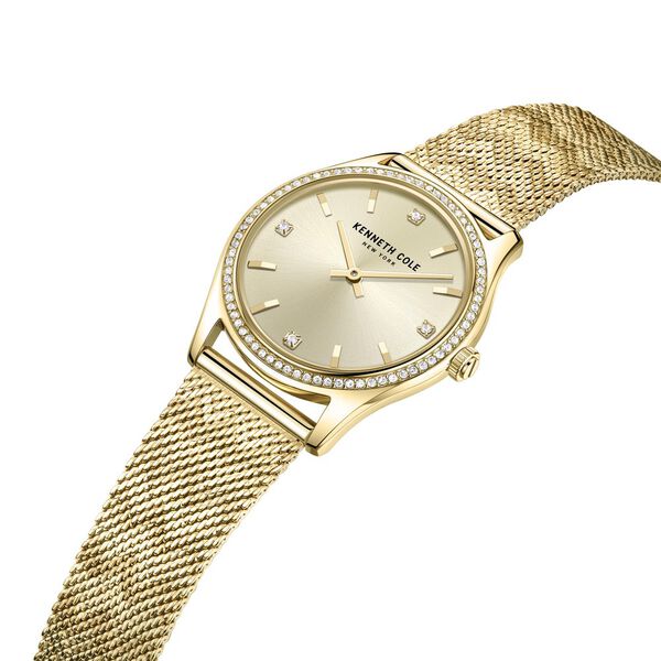Kenneth Cole Quartz Analog Champagne Dial Stainless Steel Strap Watch for Women - image number 3