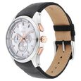 Xylys Swiss Multifunction Black Leather Strap White Dial Watch For Men - image number 2