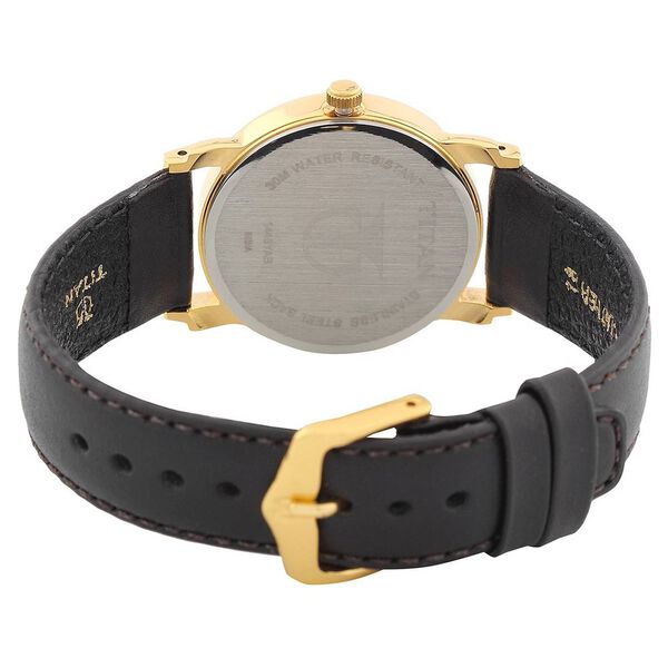 Titan Analog Champagne Dial Leather Strap watch for Men - image number 2
