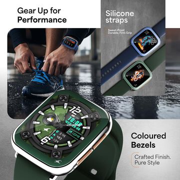 Fastrack Navstar Smartwatch 1.85" inch AMOLED Display, AI Chat, AI Watchface, Offline Voice Commands, 24/7 Health Suite