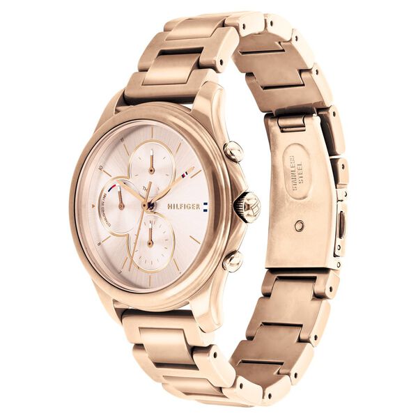 Tommy Hilfiger Quartz Multifunction Pink Dial Stainless Steel Strap Watch for Women - image number 1