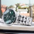 Roamer Slim Line Classic Quartz Analog with Date Green Dial Silver Stainless Steel Strap Watch For Men - image number 0