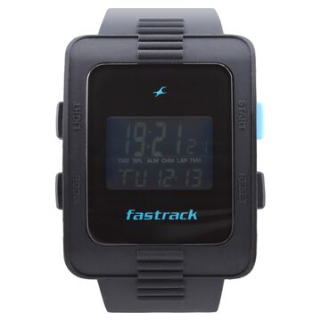 Fastrack Digital Black Dial Plastic Strap Watch for Guys