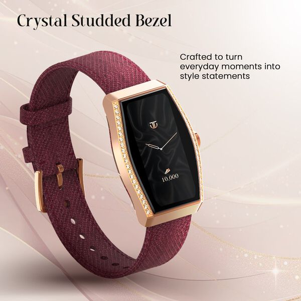 Titan Valerie Aura Women Smartwatch with 1.47" AMOLED Display, Crystal Studded Bezzel, Animated Watchfaces - image number 5