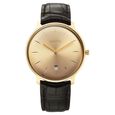 Titan Nebula Lustre 18 KT Gold Quartz Analog with Date18KT Gold Dial Leather Strap Watch For Men - image number 0