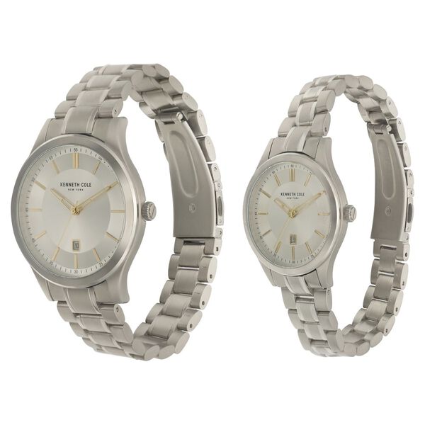 Kenneth Cole Quartz Analog Silver Dial Stainless Steel Strap Watch for Couple - image number 2