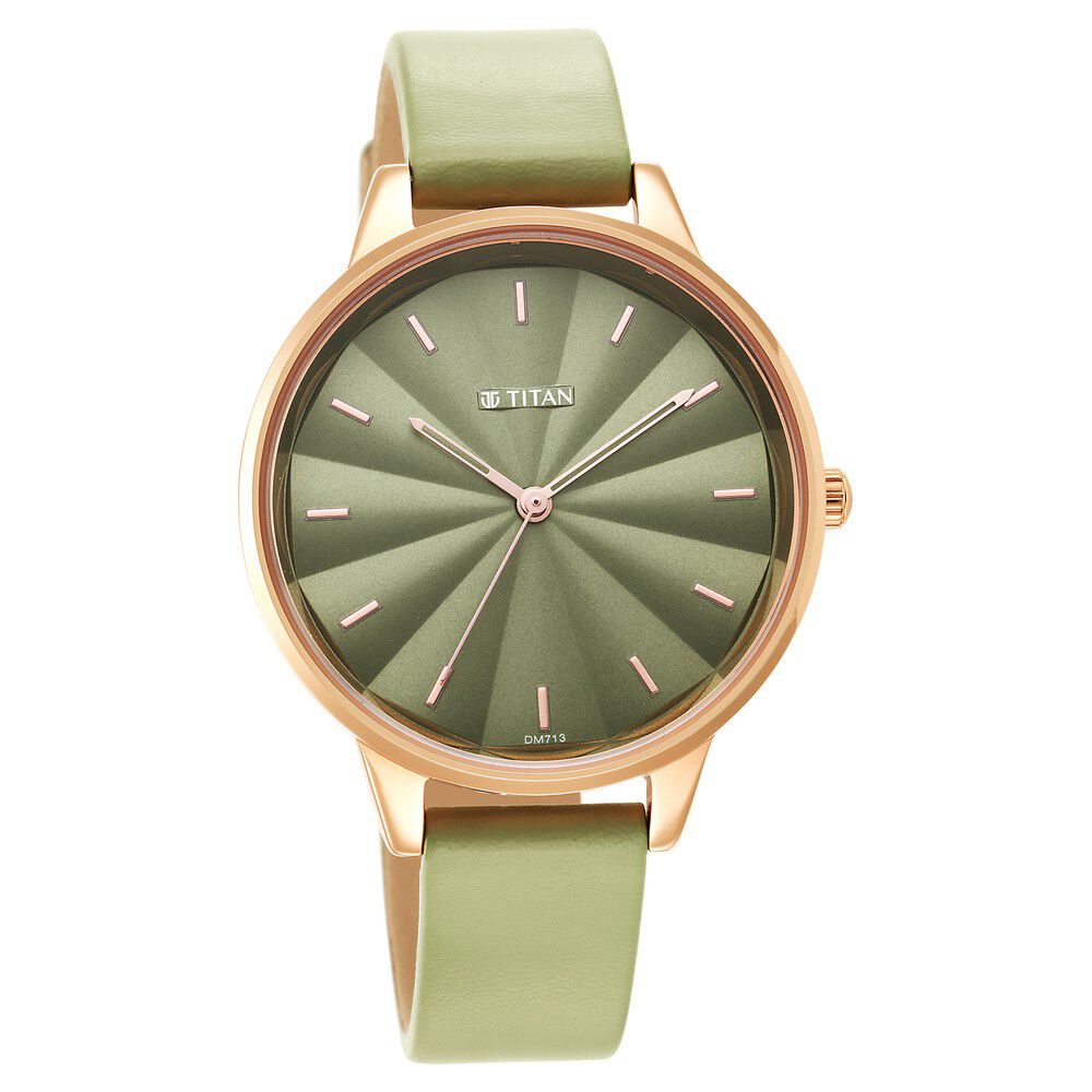 Titan ladies watch leather belt top