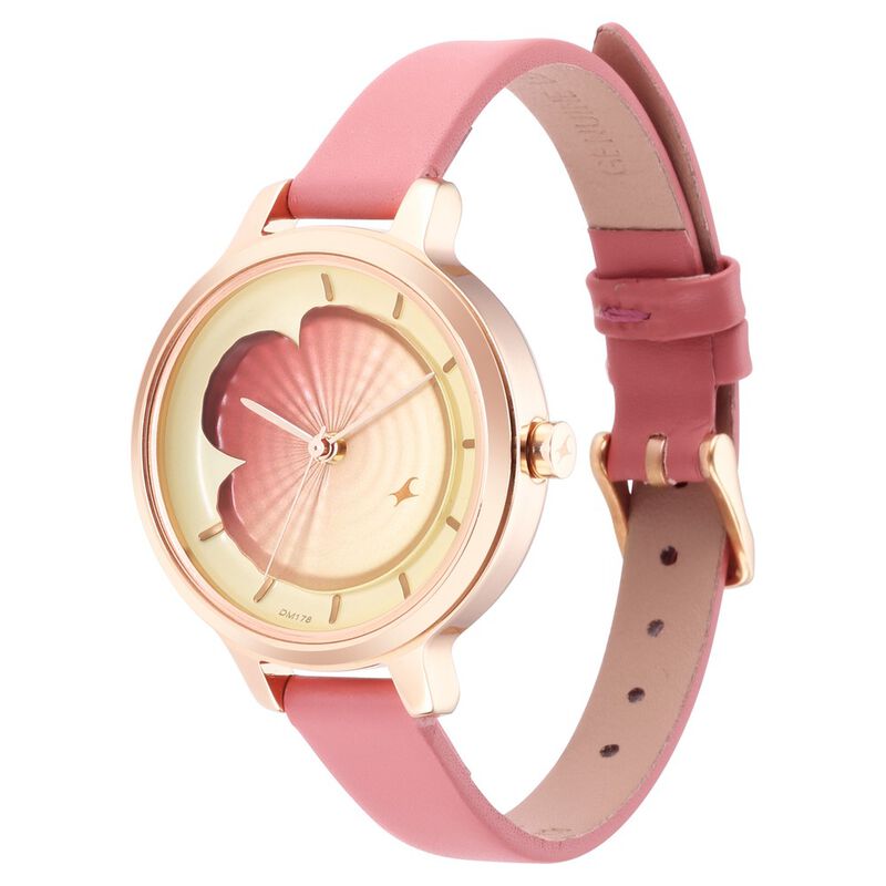 Fastrack Uptown Retreat Quartz Analog Multicoloured Dial Leather Strap Watch for Girls - image number 3