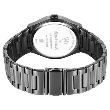 Vyb Orion By Fastrack Quartz Analog Grey Dial Grey Stainless Steel Strap Watch For Guys