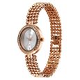 Vyb Iconique By Fastrack Quartz Analog Silver Dial Rose Gold Metal Strap Watch For Girls - image number 4