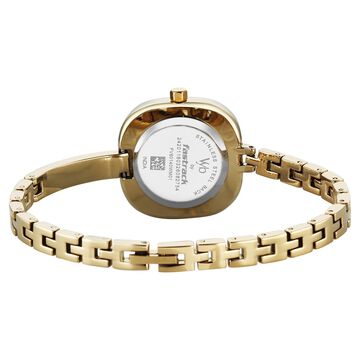 Vyb Aurora By Fastrack Quartz Analog Green Dial Golden Metal Strap Watch For Girls