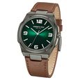 Kenneth Cole Quartz Analog Green Dial Brown Leather Strap Watch for Men - image number 1