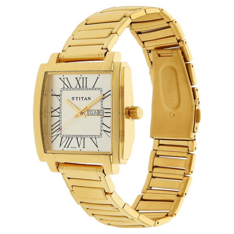 Titan Analog with Day and Date White Dial Stainless Steel Strap for Men - image number 1