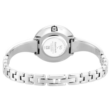 Fastrack Vyb Diva Quartz Analog Silver Dial Silver Metal Strap Watch For Women