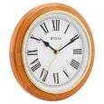 Titan Wooden Classic White Dial Round Wall Clock with Pine Wood Frame & Silent Sweep | 30 cm x 30 cm x 4.3 cm - image number 2