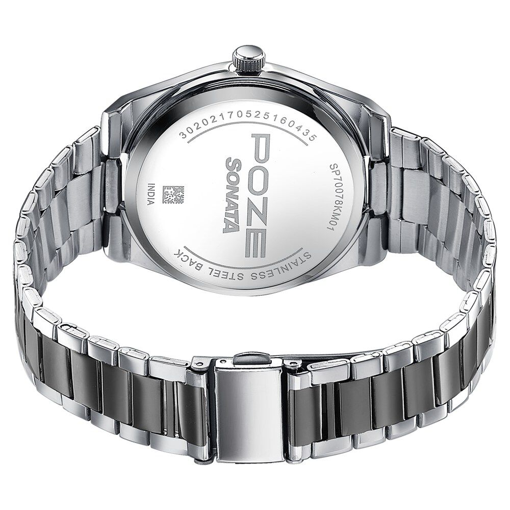 Buy Online Sonata Poze Quartz Analog Green Dial Two Toned Metal