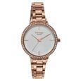 Poze By Sonata Quartz Analog White Dial Rose Gold Stainless Steel Strap Watch For Women - image number 2