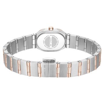 Cerruti 1881 Quartz Analog White Dial Two Toned Colour Stainless Steel Strap Watch For Women