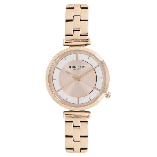 Kenneth Cole Quartz Analog Rose Gold Dial Stainless Steel Strap Watch for Women - image number 0