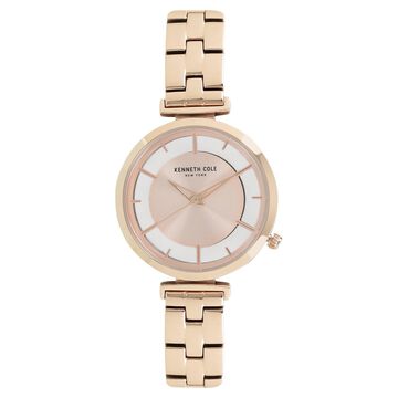 Kenneth Cole Quartz Analog Rose Gold Dial Stainless Steel Strap Watch for Women