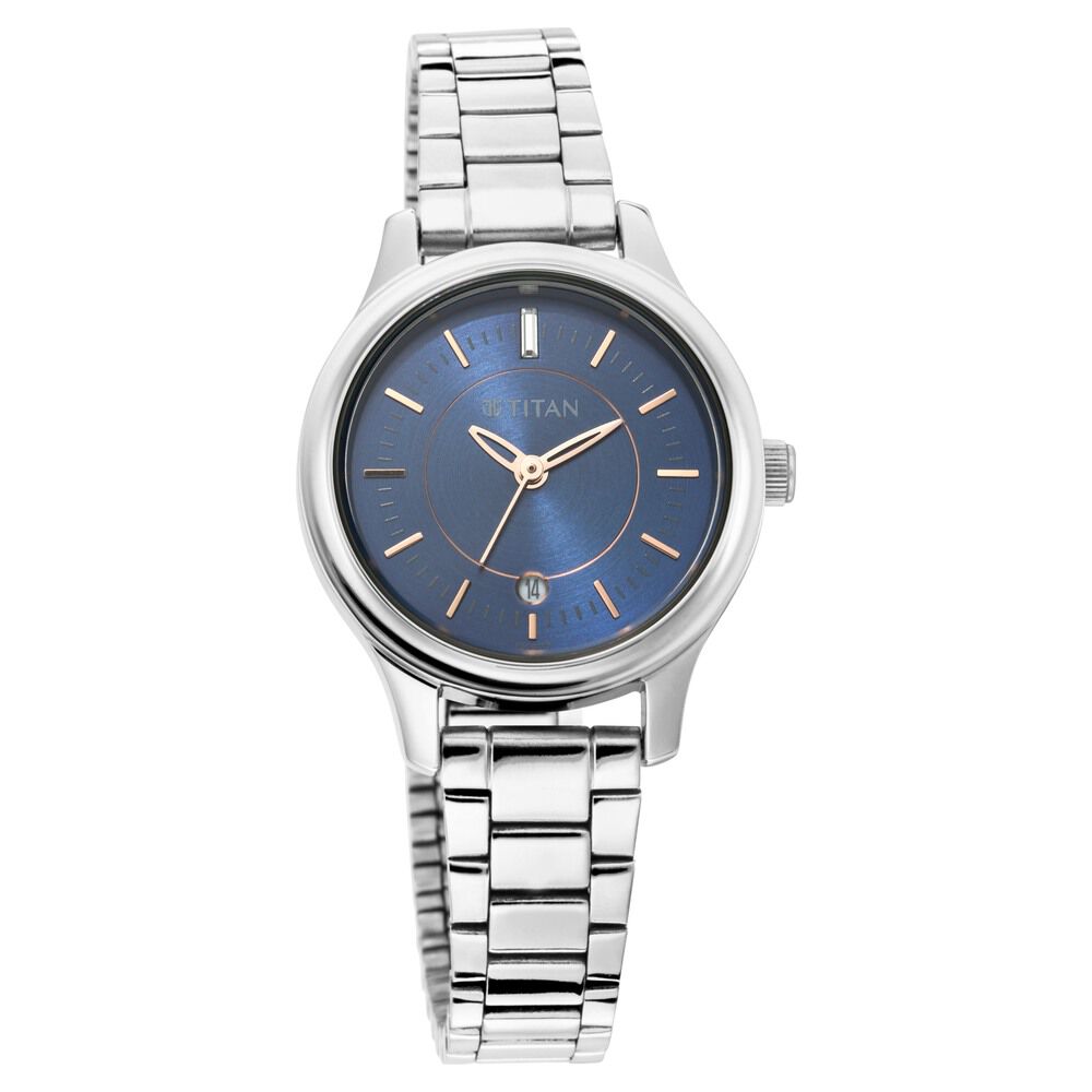 Titan ladies watch with blue dial top