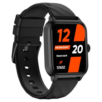 Fastrack Rave FX2 with 4.64 cm UltraVU HD Display, SingleSync BT Calling, Functional Crown with Black Strap